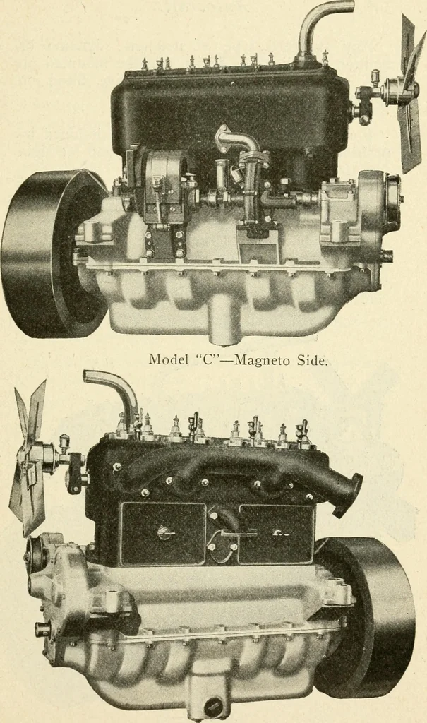 An illustration from Engelman's autocraft; being an instructive study of the automobile; its care and management; how to drive; locating troubles and repairing them; with chapters exploiting some of the latest devices used in automobile construction, 1914, leaf 156