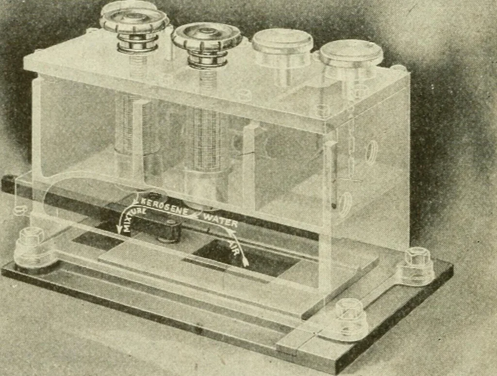 An illustration from Engelman's autocraft; being an instructive study of the automobile; its care and management; how to drive; locating troubles and repairing them; with chapters exploiting some of the latest devices used in automobile construction, 1914, leaf 239