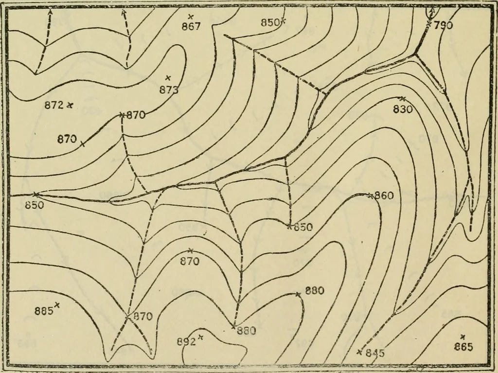 An illustration from Engineer course in topography, 1922, leaf 152