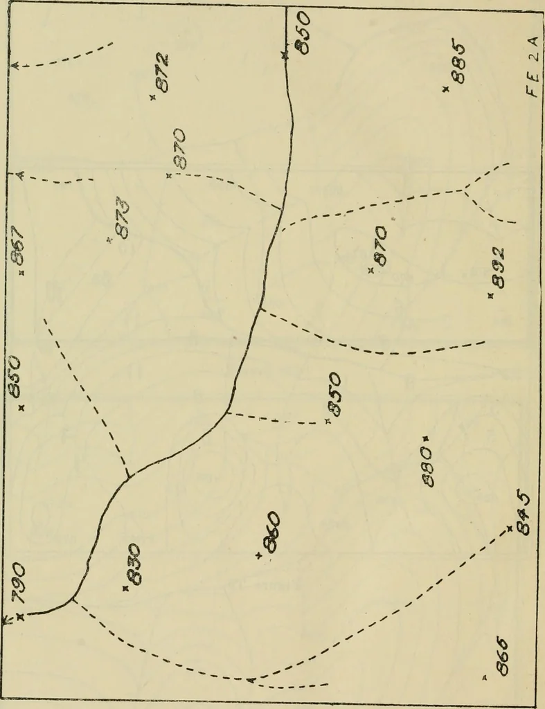 An illustration from Engineer course in topography, 1922, leaf 154