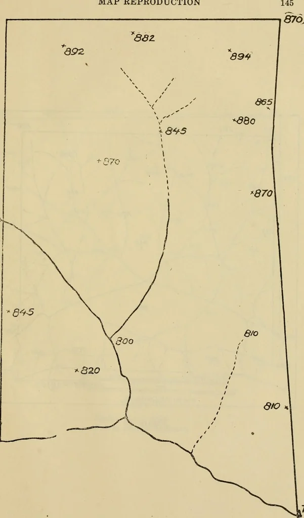 An illustration from Engineer course in topography, 1922, leaf 155