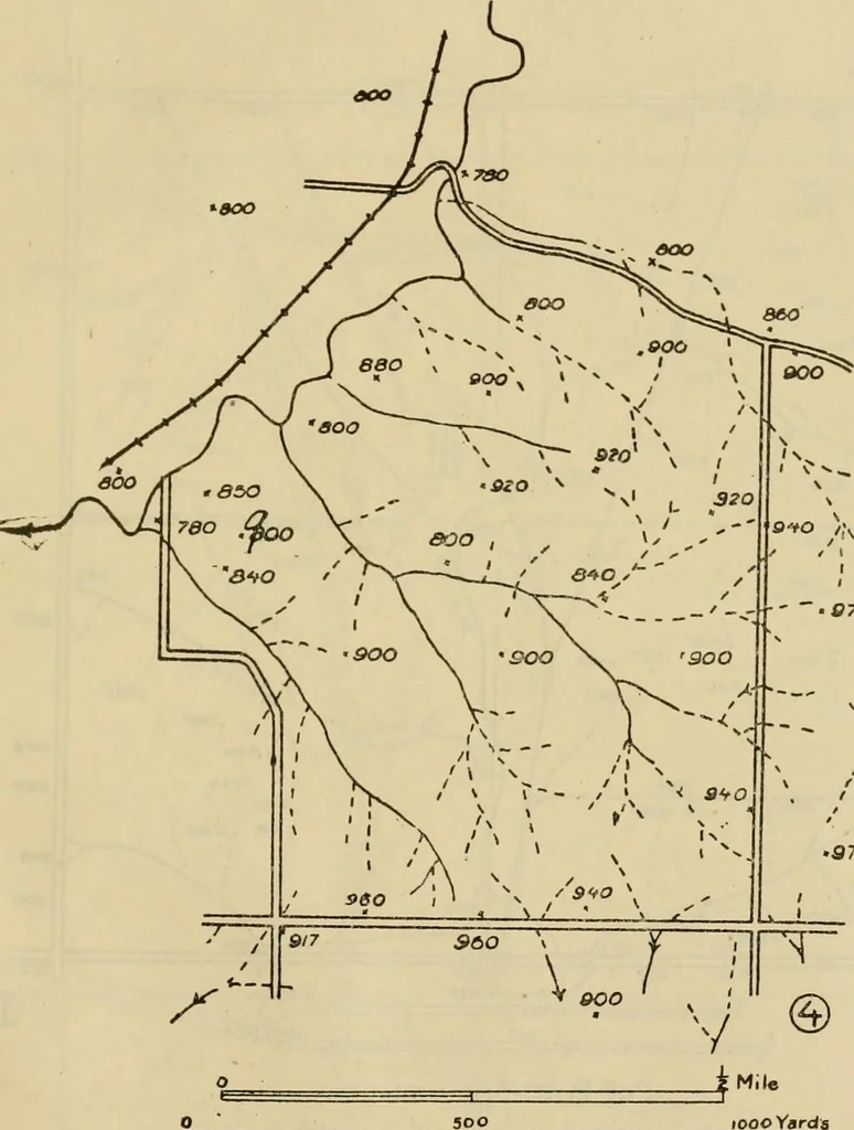 An illustration from Engineer course in topography, 1922, leaf 159