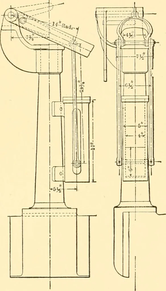 An illustration from Engineering reminiscences contributed to "Power" and "American machinist", 1908, leaf 410