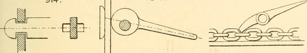 An illustration from The engineer's sketch-book of mechanical movements, devices, appliances, contrivances and details employed in the design and construction of machinery for every purpose;, 1902, leaf 121
