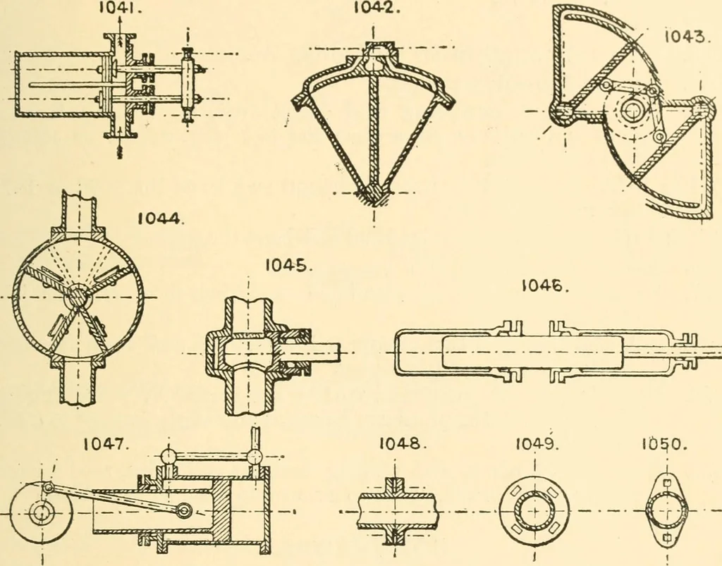 An illustration from The engineer's sketch-book of mechanical movements, devices, appliances, contrivances and details employed in the design and construction of machinery for every purpose;, 1902, leaf 135