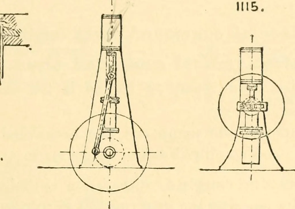An illustration from The engineer's sketch-book of mechanical movements, devices, appliances, contrivances and details employed in the design and construction of machinery for every purpose;, 1902, leaf 145