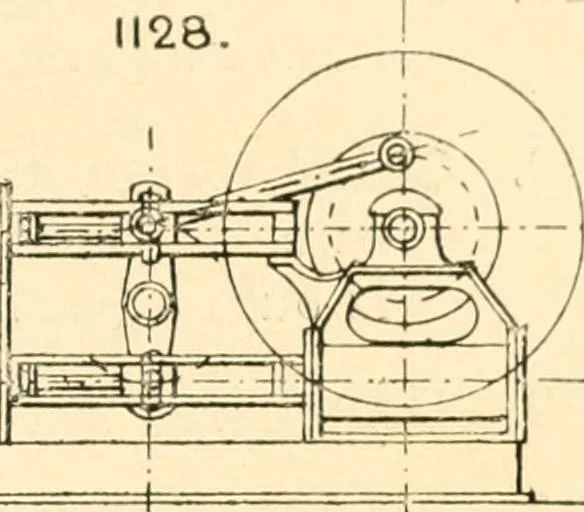 An illustration from The engineer's sketch-book of mechanical movements, devices, appliances, contrivances and details employed in the design and construction of machinery for every purpose;, 1902, leaf 147
