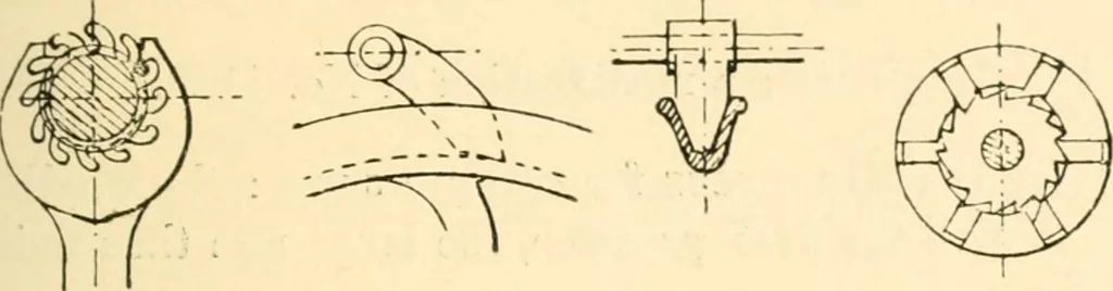 An illustration from The engineer's sketch-book of mechanical movements, devices, appliances, contrivances and details employed in the design and construction of machinery for every purpose;, 1902, leaf 151