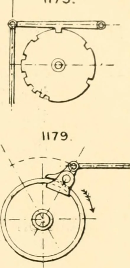An illustration from The engineer's sketch-book of mechanical movements, devices, appliances, contrivances and details employed in the design and construction of machinery for every purpose;, 1902, leaf 151