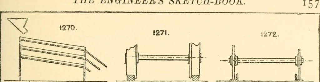 An illustration from The engineer's sketch-book of mechanical movements, devices, appliances, contrivances and details employed in the design and construction of machinery for every purpose;, 1902, leaf 163