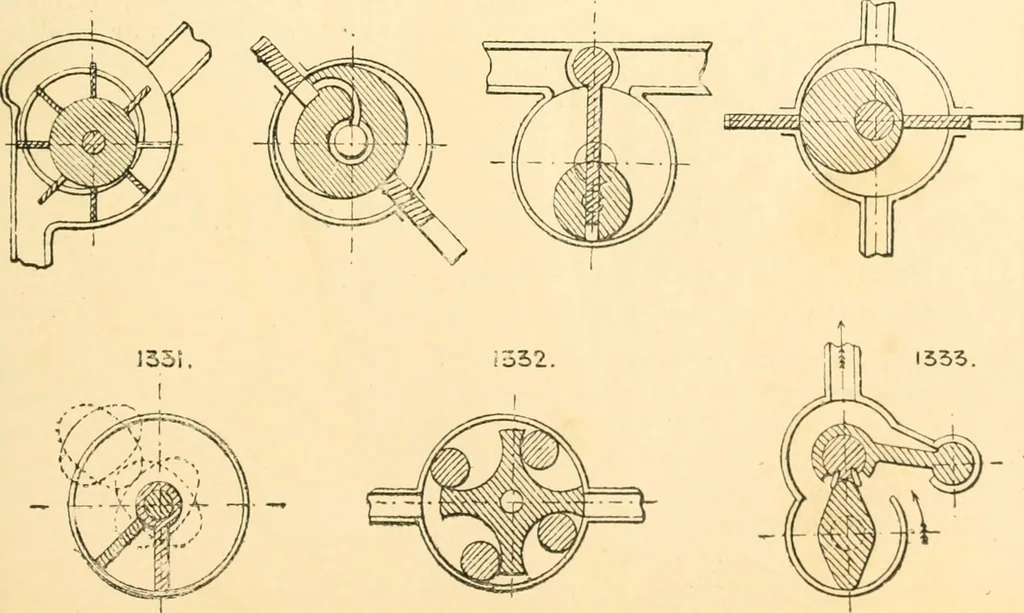 An illustration from The engineer's sketch-book of mechanical movements, devices, appliances, contrivances and details employed in the design and construction of machinery for every purpose;, 1902, leaf 169