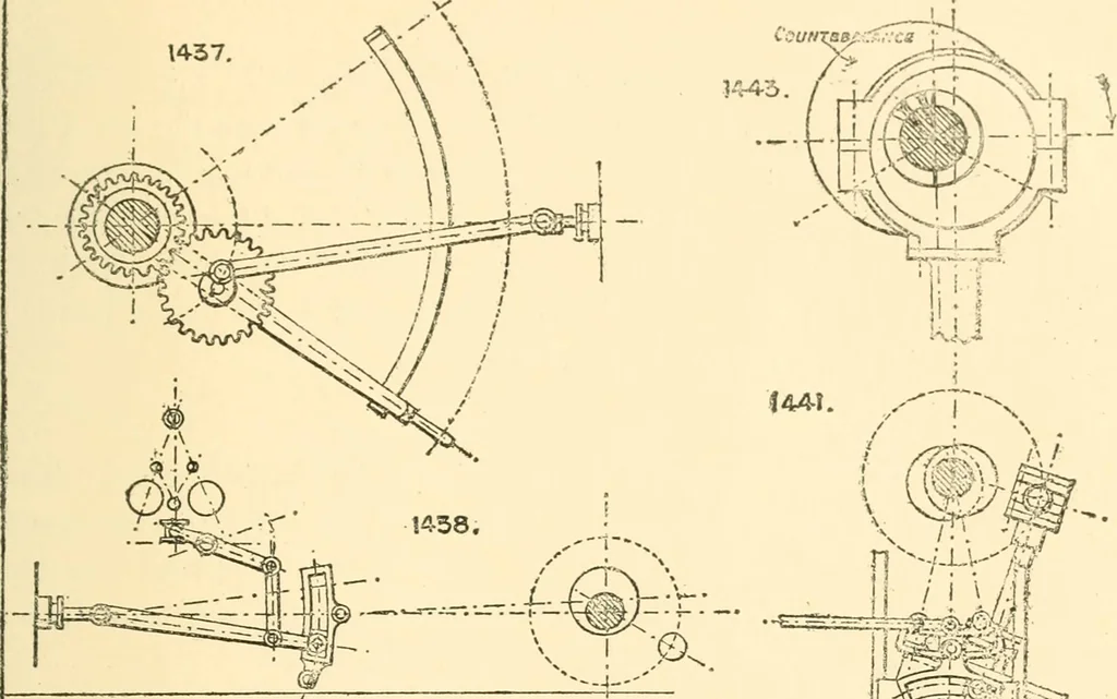 An illustration from The engineer's sketch-book of mechanical movements, devices, appliances, contrivances and details employed in the design and construction of machinery for every purpose;, 1902, leaf 181