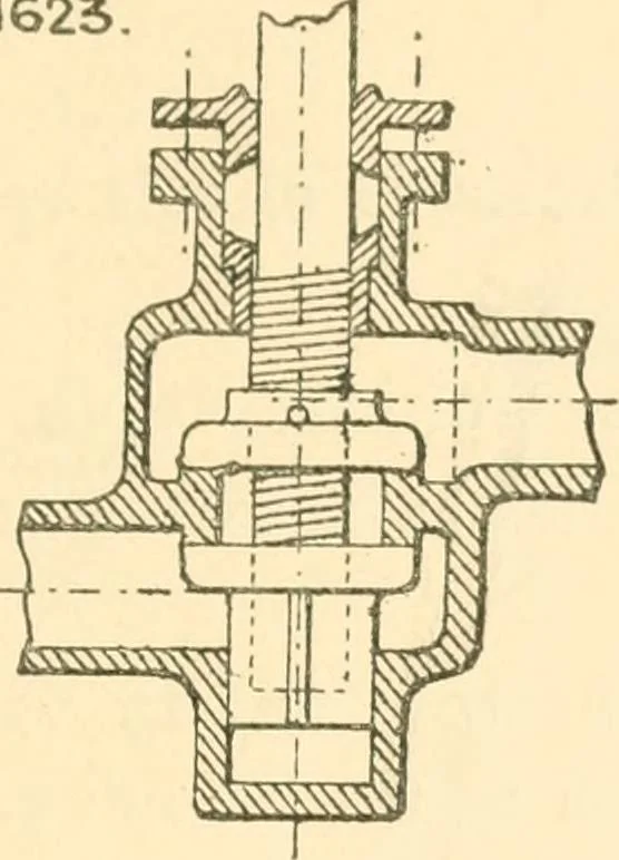 An illustration from The engineer's sketch-book of mechanical movements, devices, appliances, contrivances and details employed in the design and construction of machinery for every purpose;, 1902, leaf 207