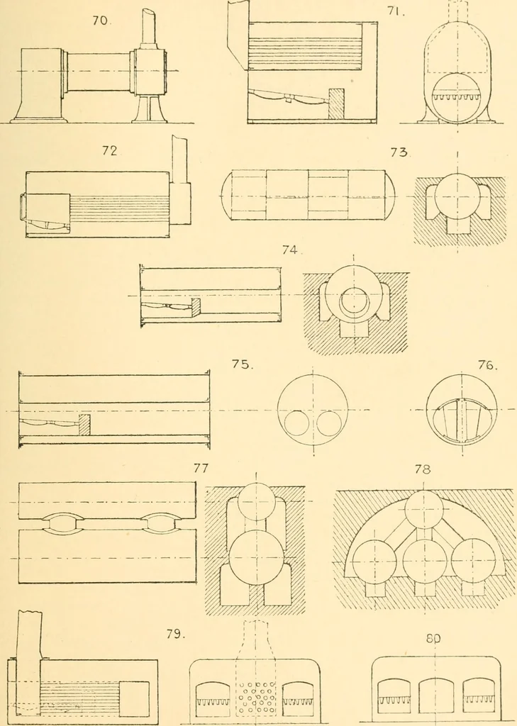 An illustration from The engineer's sketch-book of mechanical movements, devices, appliances, contrivances and details employed in the design and construction of machinery for every purpose;, 1902, leaf 25