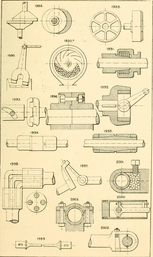 An illustration from The engineer's sketch-book of mechanical movements, devices, appliances, contrivances and details employed in the design and construction of machinery for every purpose;, 1902, leaf 261