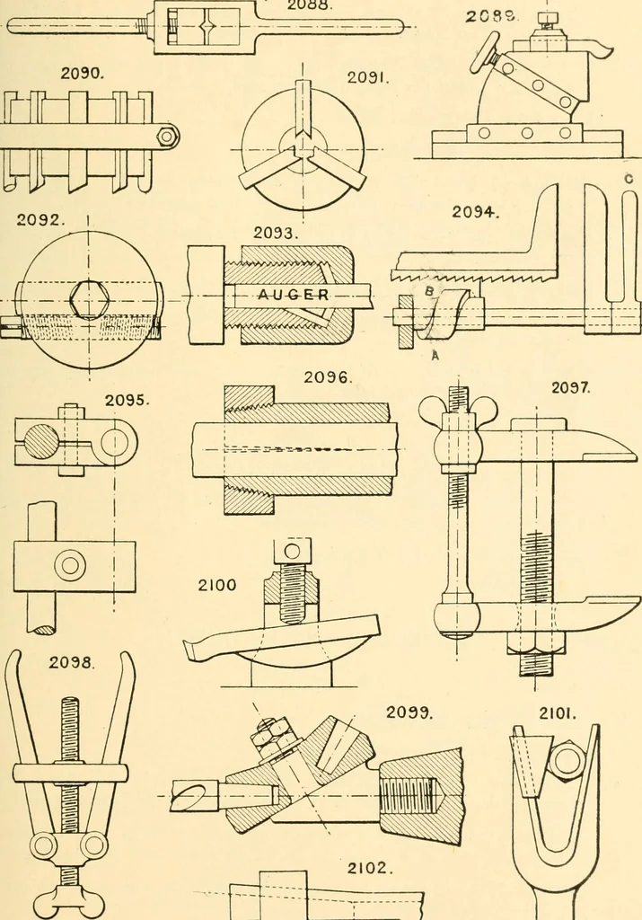 An illustration from The engineer's sketch-book of mechanical movements, devices, appliances, contrivances and details employed in the design and construction of machinery for every purpose;, 1902, leaf 273