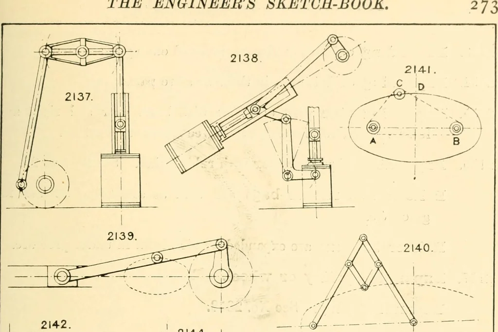 An illustration from The engineer's sketch-book of mechanical movements, devices, appliances, contrivances and details employed in the design and construction of machinery for every purpose;, 1902, leaf 279