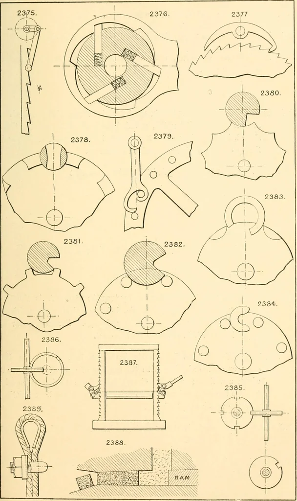 An illustration from The engineer's sketch-book of mechanical movements, devices, appliances, contrivances and details employed in the design and construction of machinery for every purpose;, 1902, leaf 309