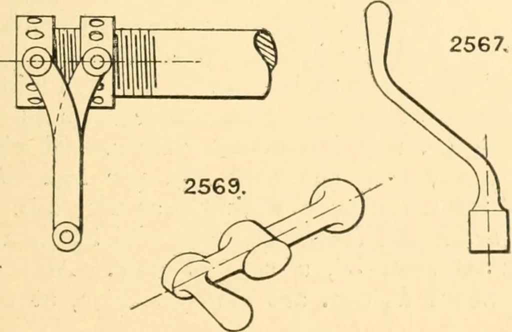 An illustration from The engineer's sketch-book of mechanical movements, devices, appliances, contrivances and details employed in the design and construction of machinery for every purpose;, 1902, leaf 335