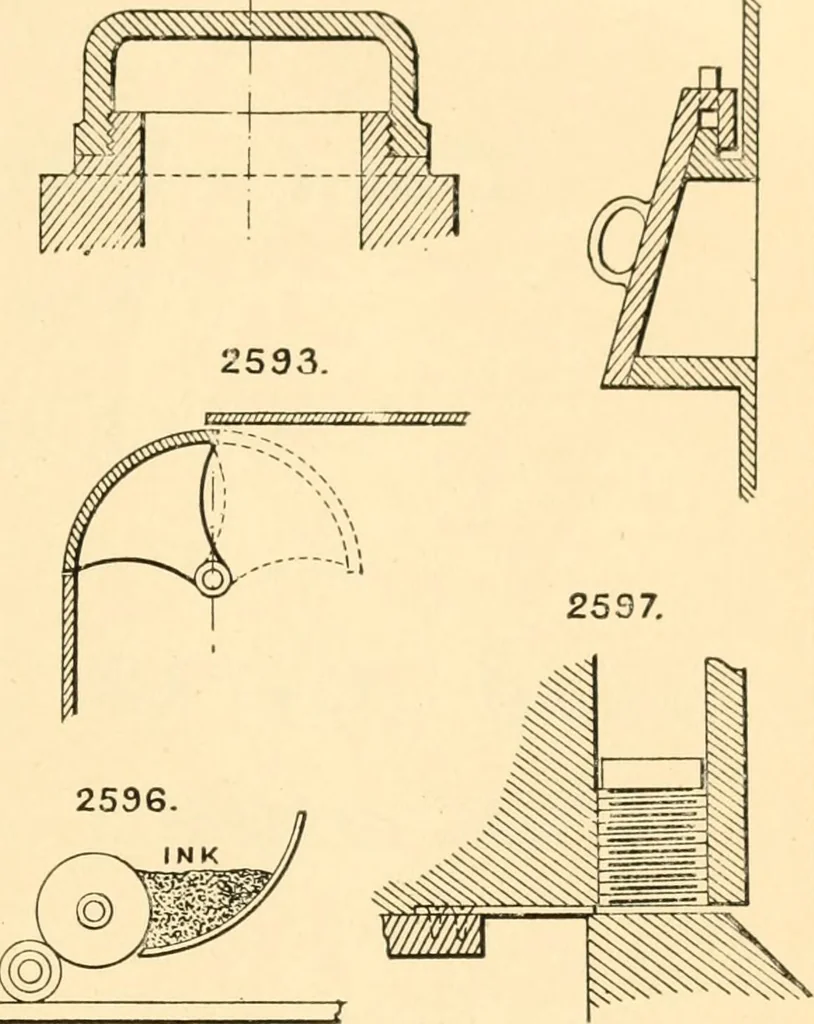 An illustration from The engineer's sketch-book of mechanical movements, devices, appliances, contrivances and details employed in the design and construction of machinery for every purpose;, 1902, leaf 341