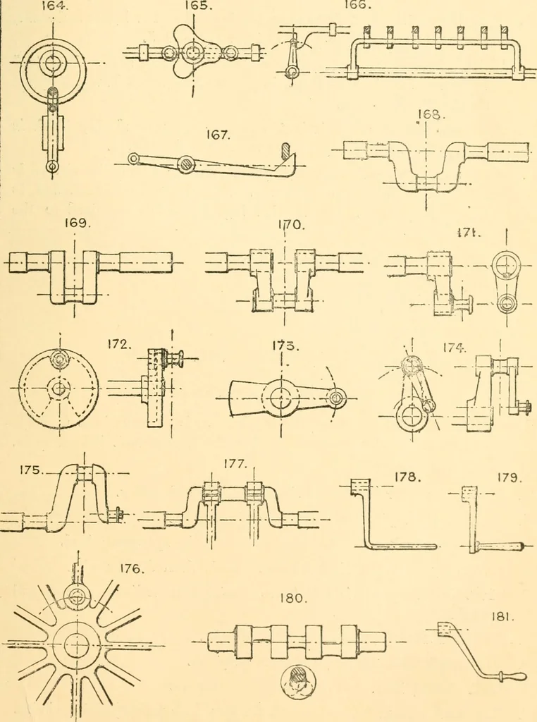 An illustration from The engineer's sketch-book of mechanical movements, devices, appliances, contrivances and details employed in the design and construction of machinery for every purpose;, 1902, leaf 35