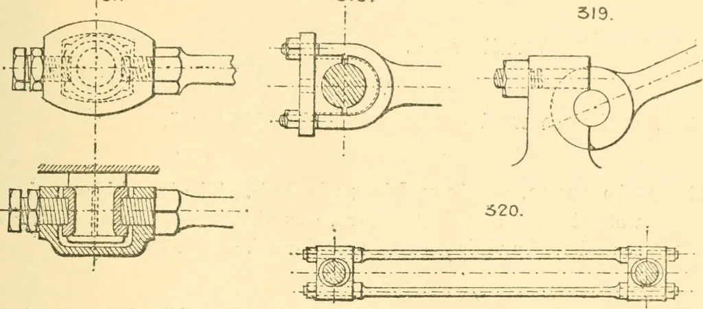 An illustration from The engineer's sketch-book of mechanical movements, devices, appliances, contrivances and details employed in the design and construction of machinery for every purpose;, 1902, leaf 53