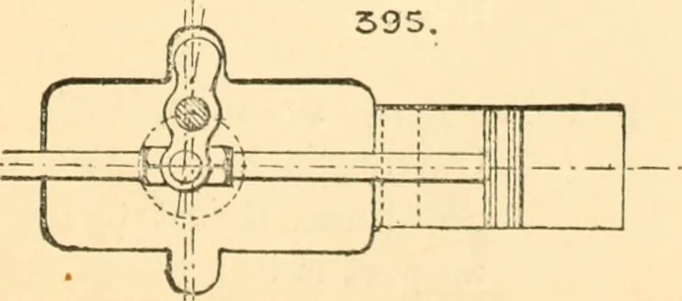 An illustration from The engineer's sketch-book of mechanical movements, devices, appliances, contrivances and details employed in the design and construction of machinery for every purpose;, 1902, leaf 63