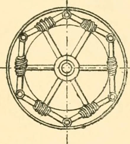 An illustration from The engineer's sketch-book of mechanical movements, devices, appliances, contrivances and details employed in the design and construction of machinery for every purpose;, 1902, leaf 91