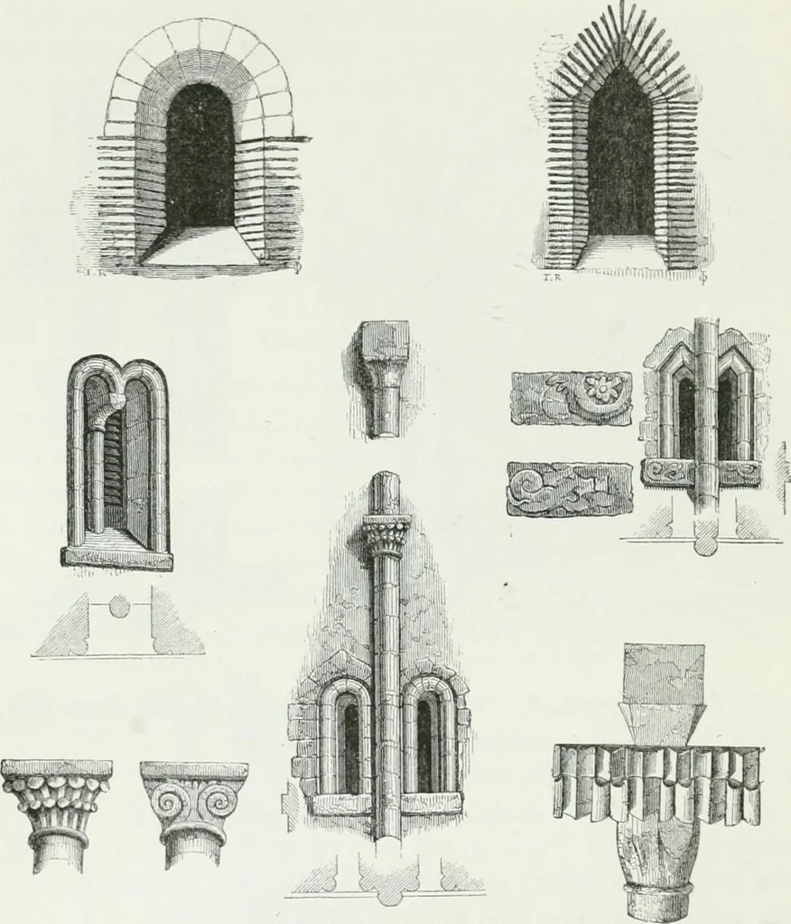 An illustration from An attempt to discriminate the styles of architecture in England : from the Conquest to the Reformation : with a sketch of the Grecian and Roman orders, 1862, leaf 103
