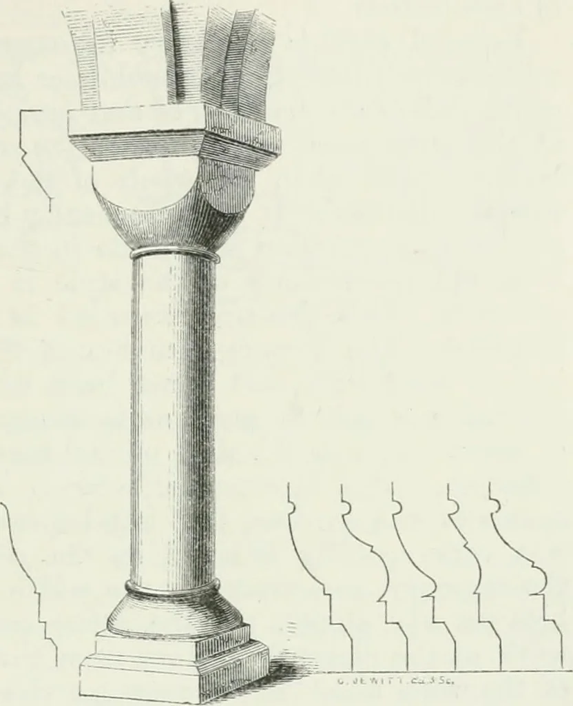 An illustration from An attempt to discriminate the styles of architecture in England : from the Conquest to the Reformation : with a sketch of the Grecian and Roman orders, 1862, leaf 134