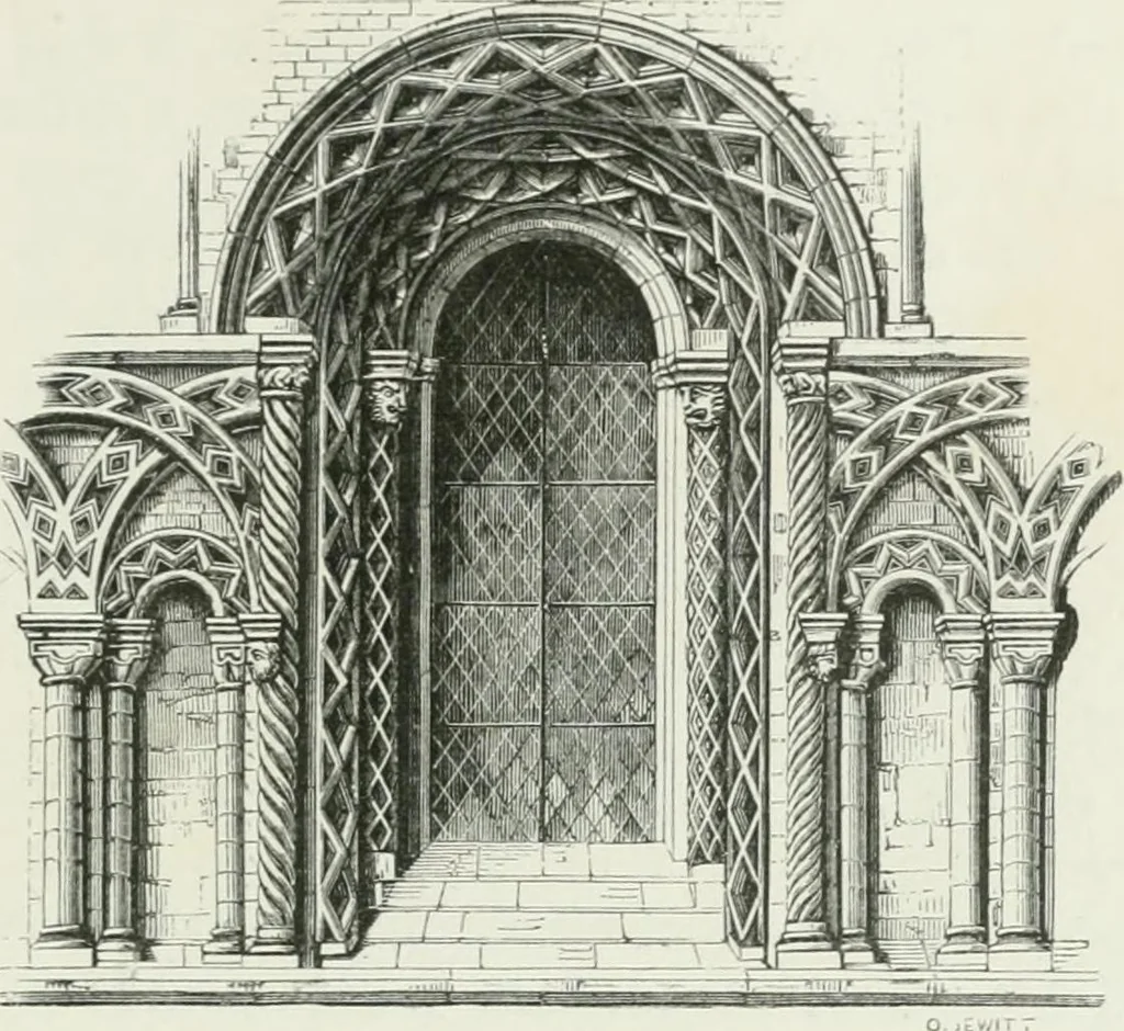 An illustration from An attempt to discriminate the styles of architecture in England : from the Conquest to the Reformation : with a sketch of the Grecian and Roman orders, 1862, leaf 142