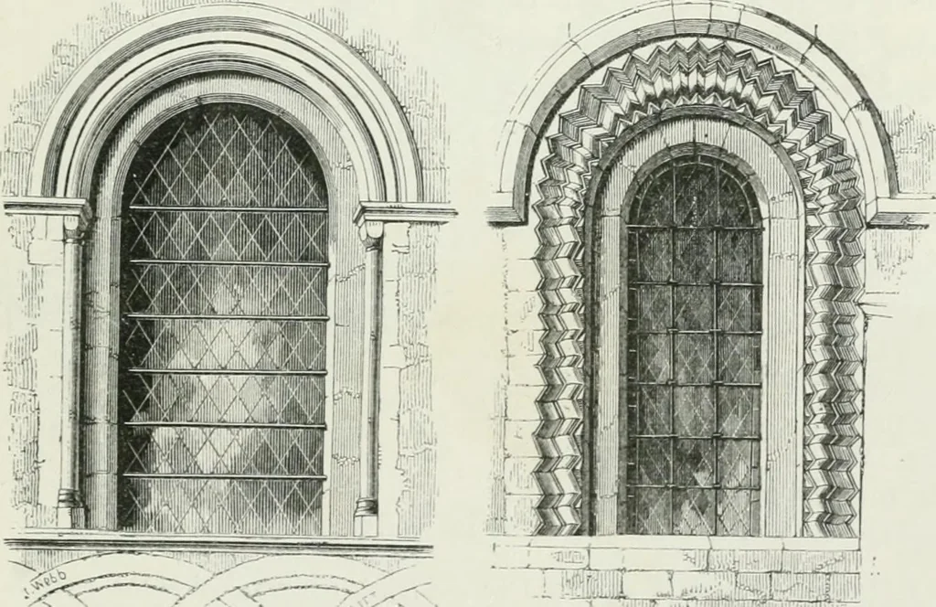 An illustration from An attempt to discriminate the styles of architecture in England : from the Conquest to the Reformation : with a sketch of the Grecian and Roman orders, 1862, leaf 142