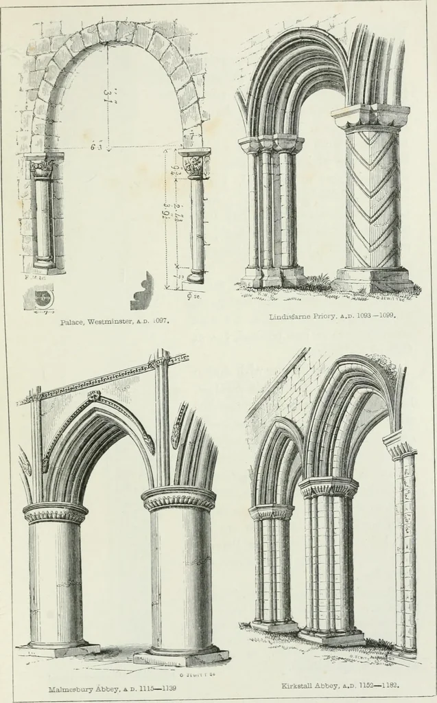 An illustration from An attempt to discriminate the styles of architecture in England : from the Conquest to the Reformation : with a sketch of the Grecian and Roman orders, 1862, leaf 146