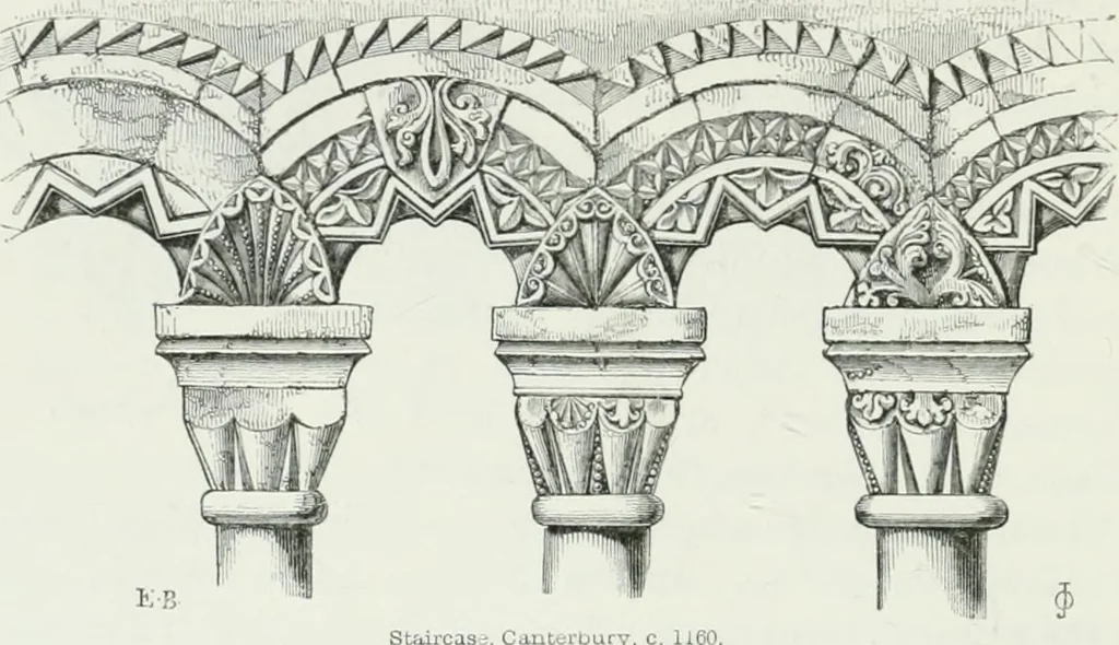 An illustration from An attempt to discriminate the styles of architecture in England : from the Conquest to the Reformation : with a sketch of the Grecian and Roman orders, 1862, leaf 153
