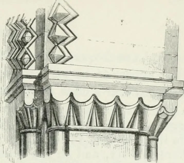 An illustration from An attempt to discriminate the styles of architecture in England : from the Conquest to the Reformation : with a sketch of the Grecian and Roman orders, 1862, leaf 162