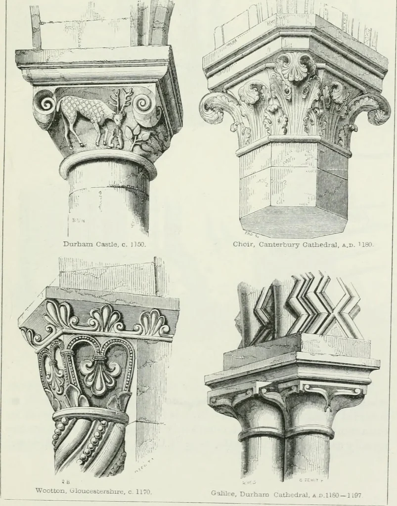 An illustration from An attempt to discriminate the styles of architecture in England : from the Conquest to the Reformation : with a sketch of the Grecian and Roman orders, 1862, leaf 162