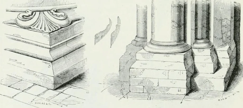 An illustration from An attempt to discriminate the styles of architecture in England : from the Conquest to the Reformation : with a sketch of the Grecian and Roman orders, 1862, leaf 163