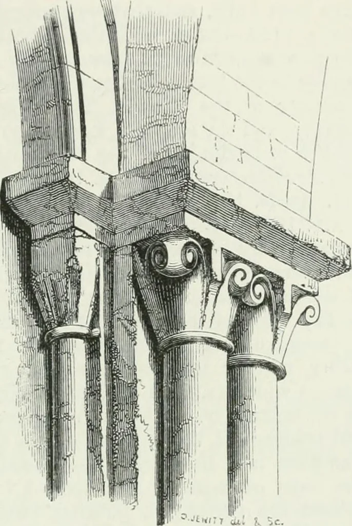 An illustration from An attempt to discriminate the styles of architecture in England : from the Conquest to the Reformation : with a sketch of the Grecian and Roman orders, 1862, leaf 182