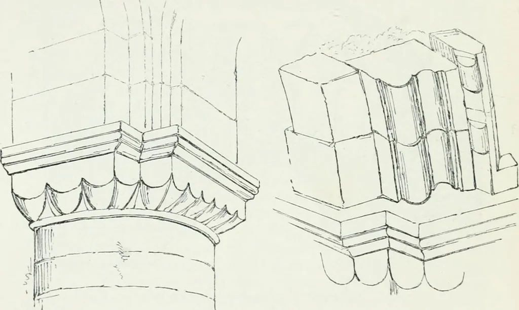 An illustration from An attempt to discriminate the styles of architecture in England : from the Conquest to the Reformation : with a sketch of the Grecian and Roman orders, 1862, leaf 189