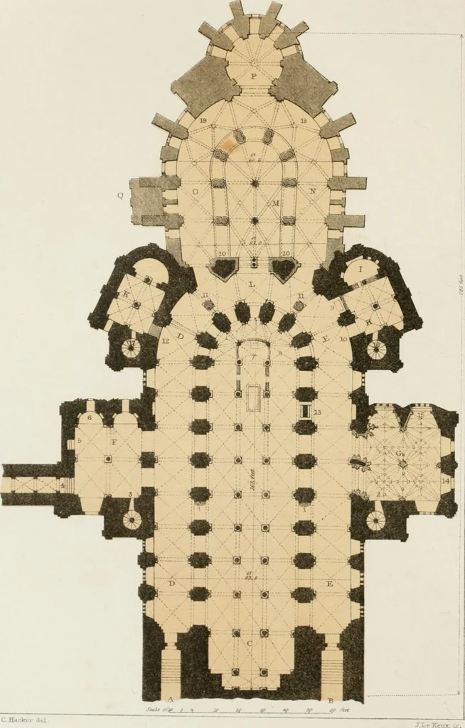 An illustration from An attempt to discriminate the styles of architecture in England : from the Conquest to the Reformation : with a sketch of the Grecian and Roman orders, 1862, leaf 203
