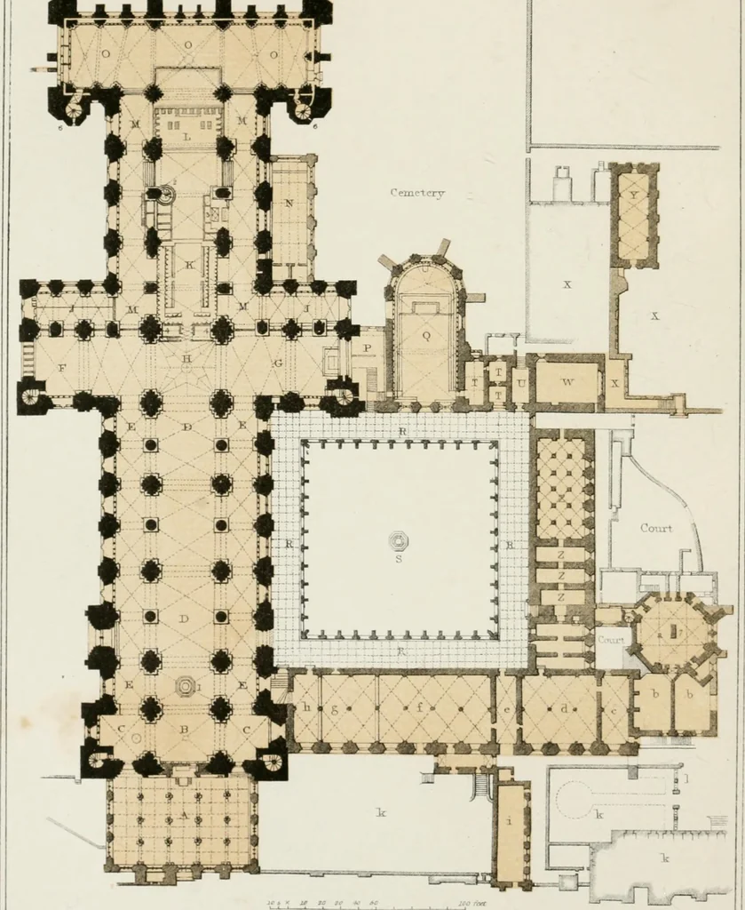 An illustration from An attempt to discriminate the styles of architecture in England : from the Conquest to the Reformation : with a sketch of the Grecian and Roman orders, 1862, leaf 207