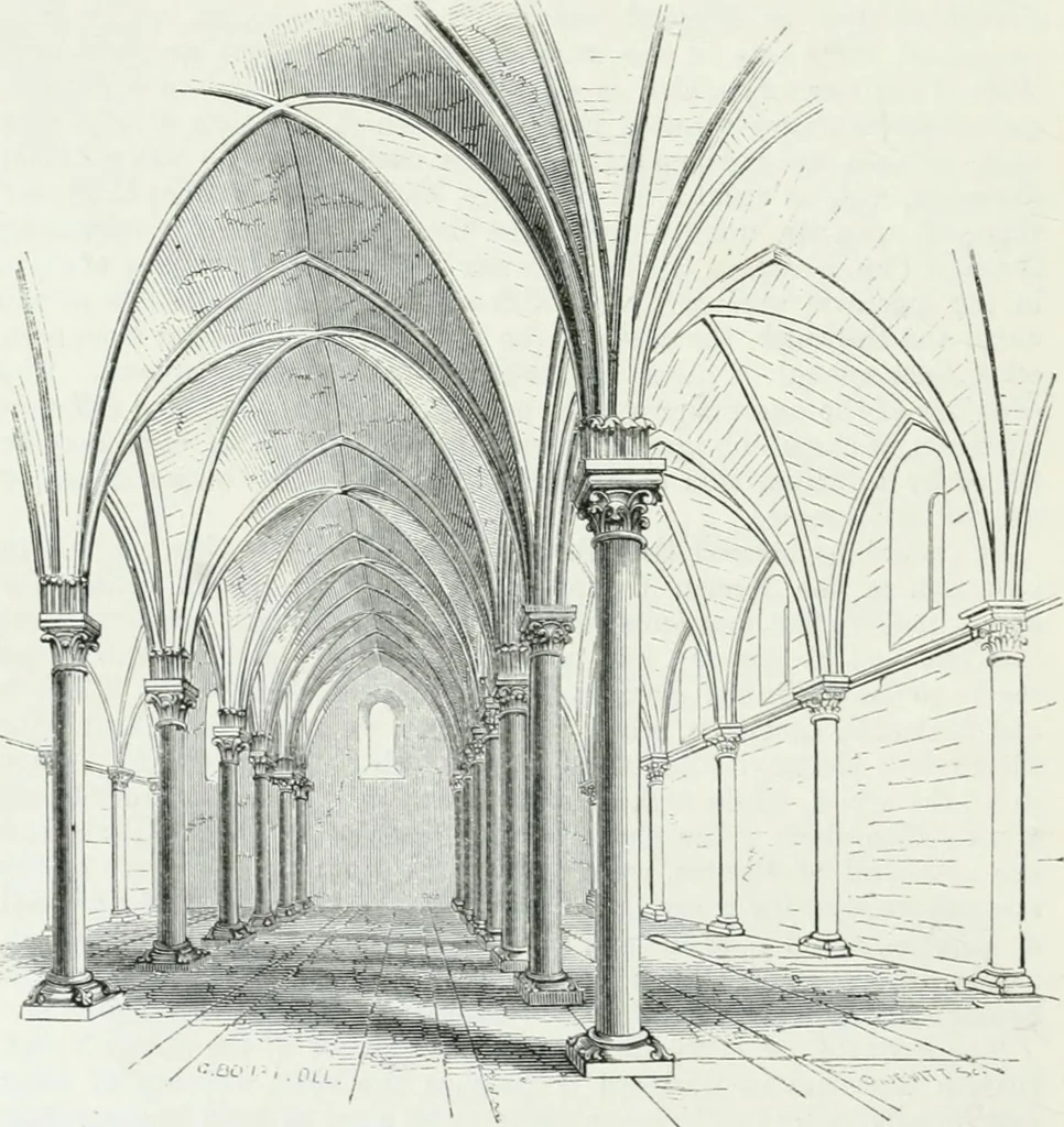 An illustration from An attempt to discriminate the styles of architecture in England : from the Conquest to the Reformation : with a sketch of the Grecian and Roman orders, 1862, leaf 211