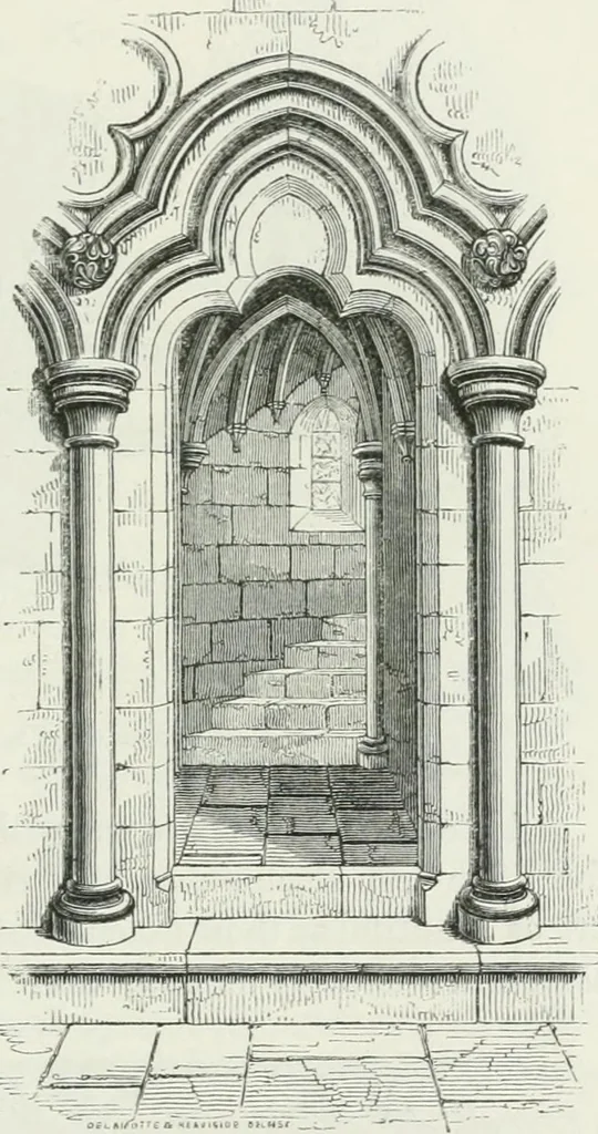 An illustration from An attempt to discriminate the styles of architecture in England : from the Conquest to the Reformation : with a sketch of the Grecian and Roman orders, 1862, leaf 220