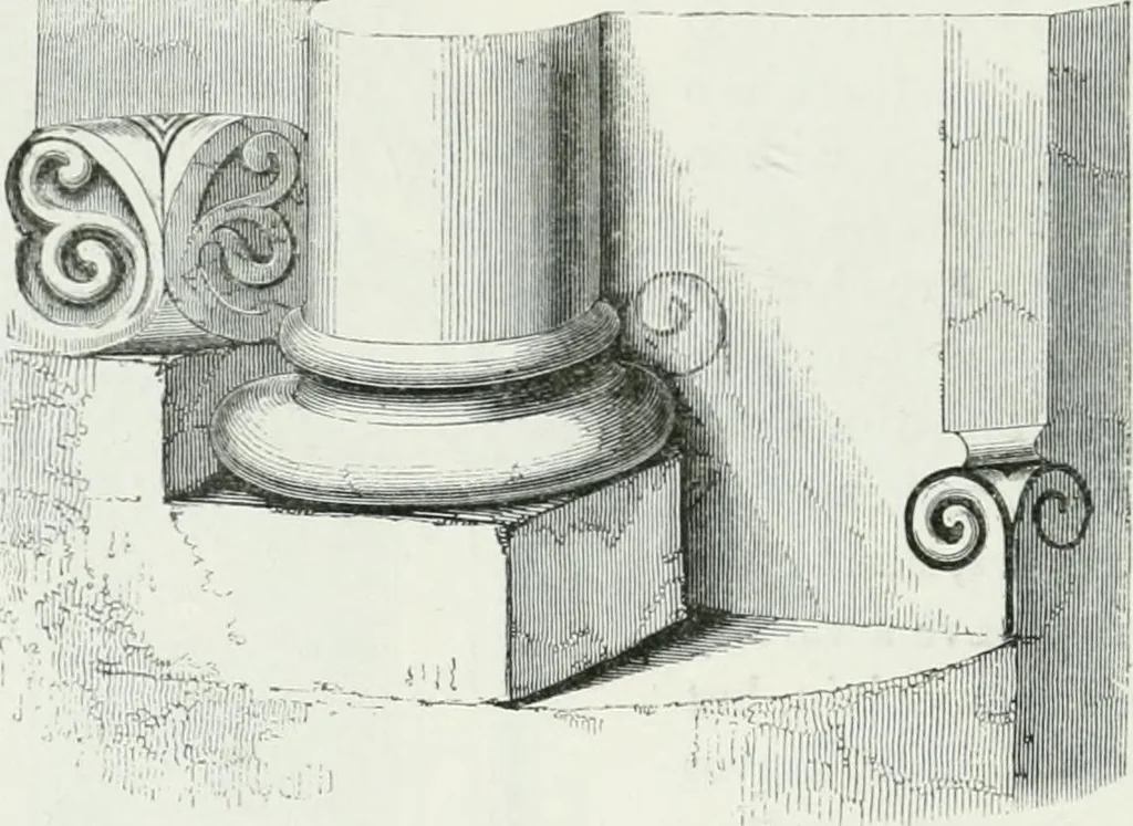 An illustration from An attempt to discriminate the styles of architecture in England : from the Conquest to the Reformation : with a sketch of the Grecian and Roman orders, 1862, leaf 221