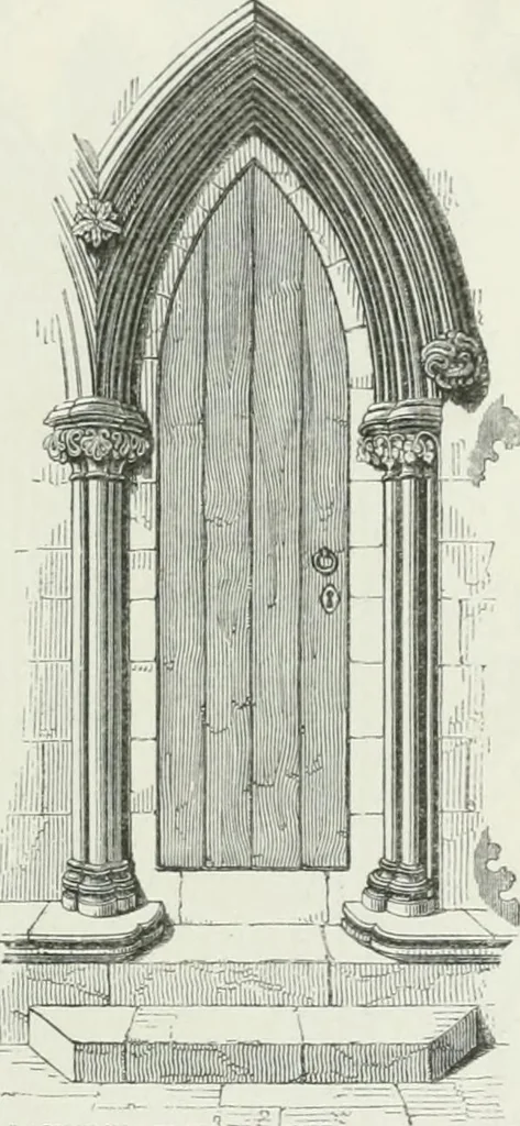 An illustration from An attempt to discriminate the styles of architecture in England : from the Conquest to the Reformation : with a sketch of the Grecian and Roman orders, 1862, leaf 222