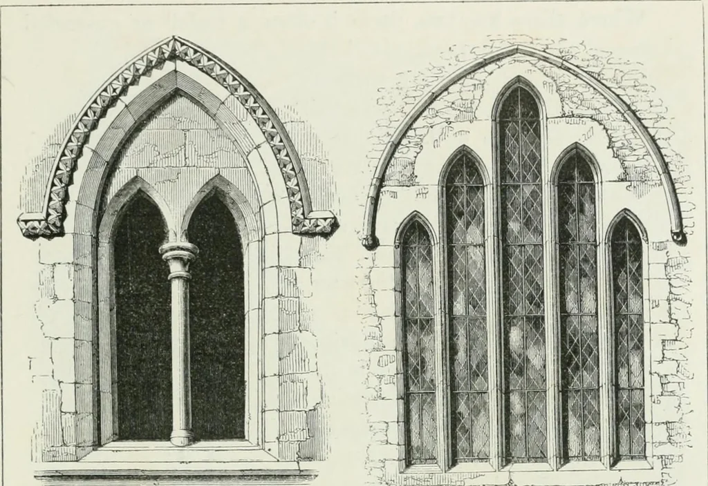 An illustration from An attempt to discriminate the styles of architecture in England : from the Conquest to the Reformation : with a sketch of the Grecian and Roman orders, 1862, leaf 224