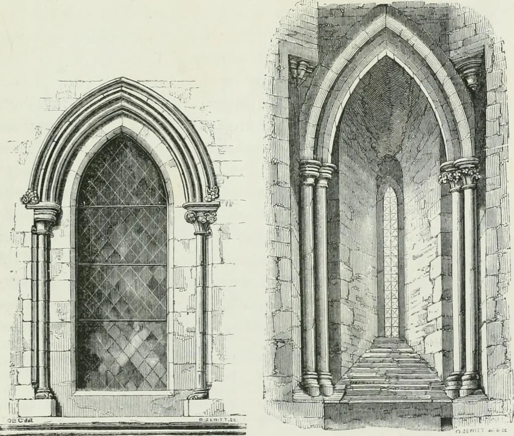 An illustration from An attempt to discriminate the styles of architecture in England : from the Conquest to the Reformation : with a sketch of the Grecian and Roman orders, 1862, leaf 224