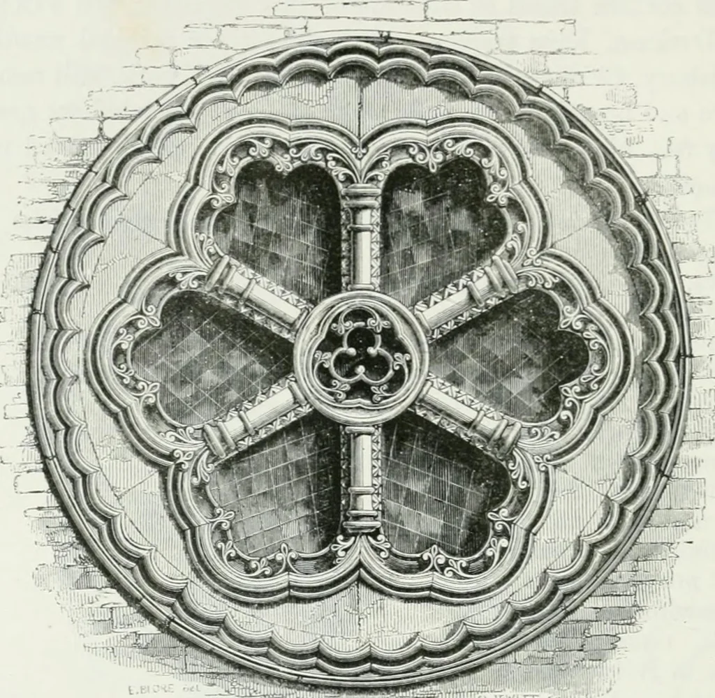 An illustration from An attempt to discriminate the styles of architecture in England : from the Conquest to the Reformation : with a sketch of the Grecian and Roman orders, 1862, leaf 229