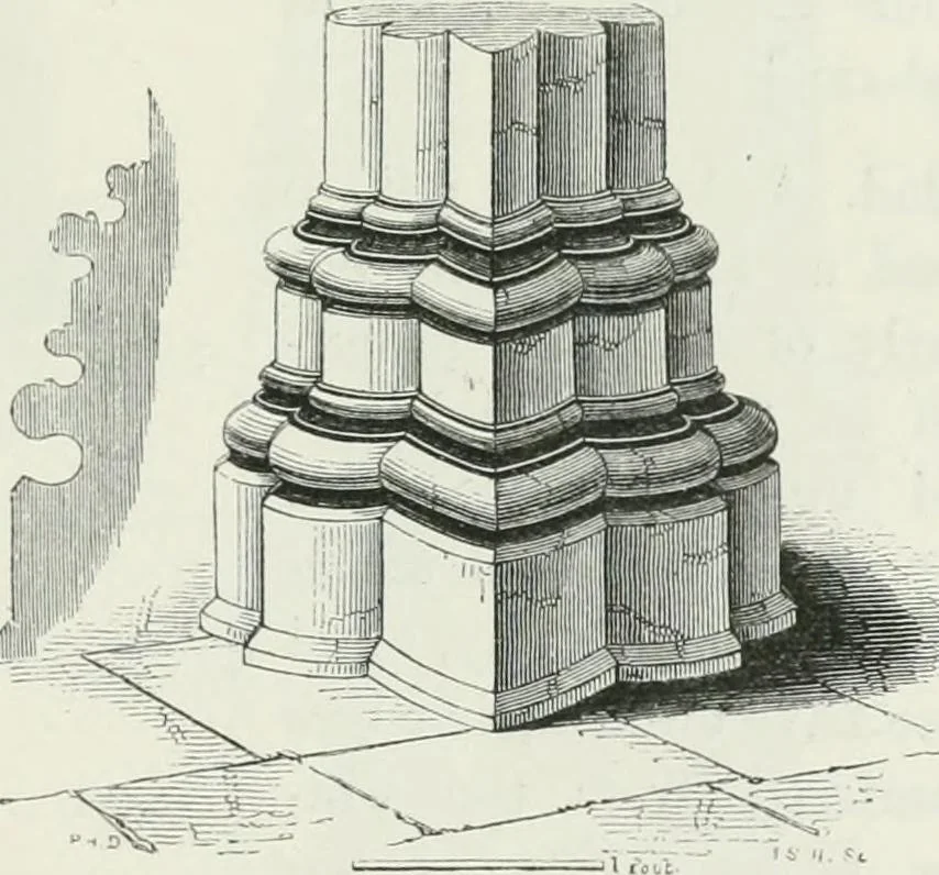 An illustration from An attempt to discriminate the styles of architecture in England : from the Conquest to the Reformation : with a sketch of the Grecian and Roman orders, 1862, leaf 240