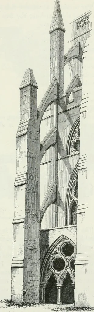 An illustration from An attempt to discriminate the styles of architecture in England : from the Conquest to the Reformation : with a sketch of the Grecian and Roman orders, 1862, leaf 242
